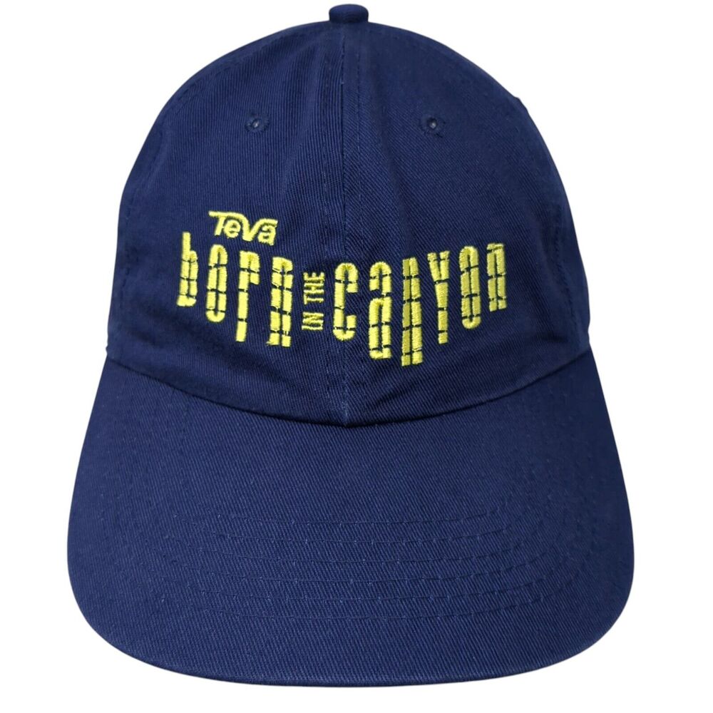 Teva Born In The Canyon Slideback Hat Blue Os Adjustable Embroidered Cotton